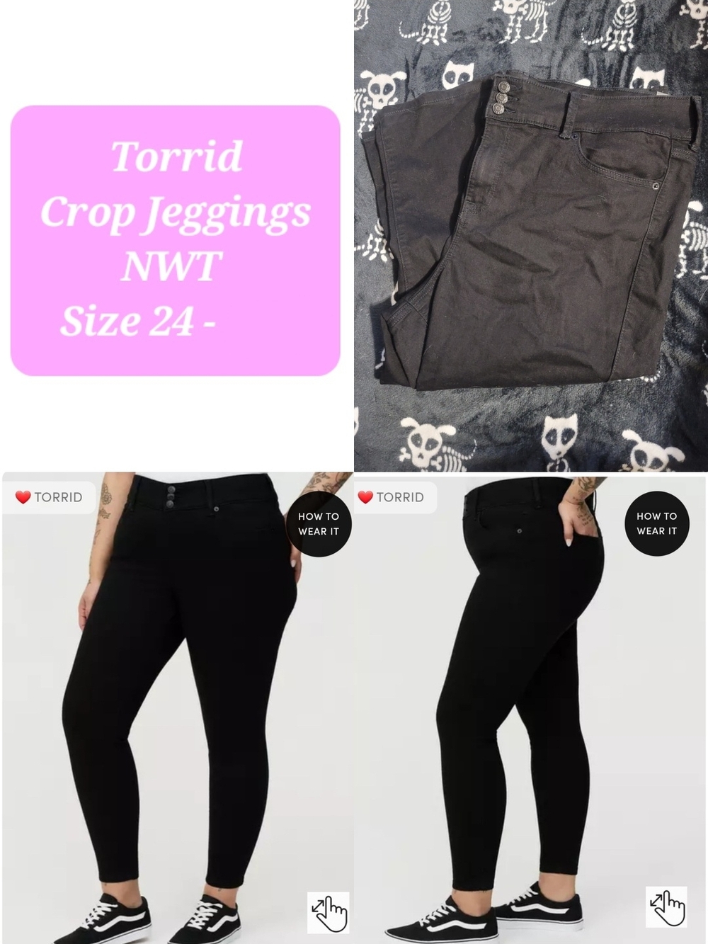 torrid Black Crop High-Rise Jeggings